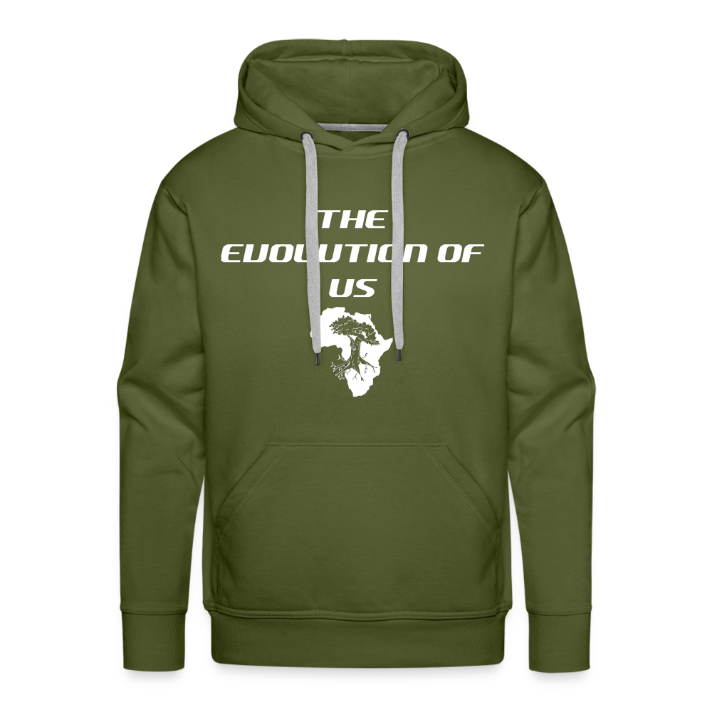 Afro Evolution Premium Hoodie - olive green